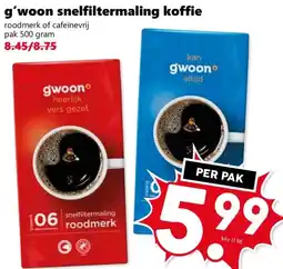 Coop g'woon snelfiltermaling koffie aanbieding