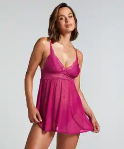 Hunkemoller Hunkemöller Babydoll Beatriz Roze aanbieding