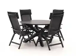 Kees Smit Bellagio Lugo/Lodola ø 130cm dining tuinset 5-delig verstelbaar aanbieding