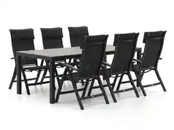 Kees Smit Bellagio Lugo/Fidenza 220cm dining tuinset 7-delig verstelbaar aanbieding