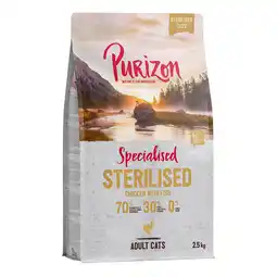 Zooplus 2,5kg Adult Sterilised Kip Vis Purizon Kattenvoer aanbieding