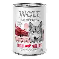 Zooplus 6x400g High Valley Rund Wolf of Wilderness Hondenvoer aanbieding