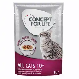 Zooplus Concept voor het leven Alle katten 10+ - Bestel ook: 12 x 85 g Concept for Life All Cats 10+ in Saus aanbieding