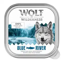 Zooplus 6x150g Adult Blue River Vis Wolf of Wilderness Hondenvoer nat aanbieding