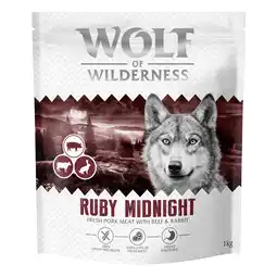 Zooplus Wolf of Wilderness Adult Ruby Midnight Rund & Konijn - Graanvrij - 1 kg: Nieuw Recept aanbieding