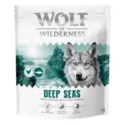 Zooplus Wolf of Wilderness Adult Deep Seas Haring - graanvrij - 1 kg nieuwe receptuur aanbieding