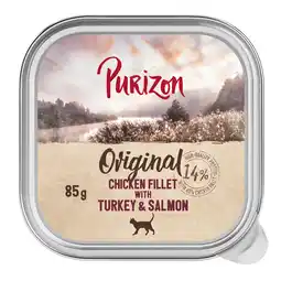 Zooplus 6x85g Kipfilet met kalkoen & Zalm Purizon Original graanvrij kattenvoer aanbieding
