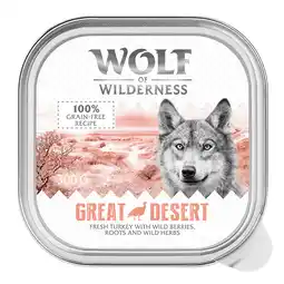 Zooplus 6x300g Adult Great Desert kalkoen Wolf of Wilderness Hondenvoer aanbieding