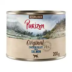 Zooplus 6x200g Purizon Adult Sterilised Kipfilet met Zalm Katten Natvoer aanbieding