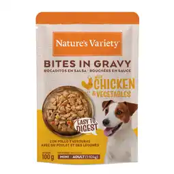 Zooplus 24x100g Nature's Variety Bites in Saus Mini Adult Kip & Groenten Nat Hondenvoer aanbieding