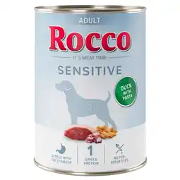 Zooplus Rocco Sensitive 6 x 400 g / 800 g Nieuw Recept - 6 x 400 g: Eend met Noedels aanbieding