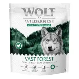Zooplus Wolf of Wilderness Explore The Vast Forests Gewichtsbeheersing - graanvrij - 1 kg Nieuw Recept aanbieding