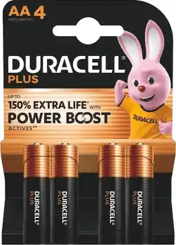 Coolblue Duracell Alkaline Plus AA-batterijen 4 stuks aanbieding