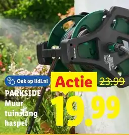 Lidl Parkside muur tuinslang haspel aanbieding