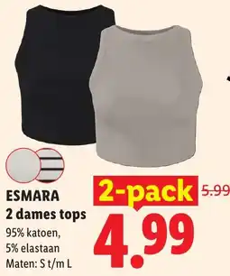 Lidl Esmara 2 dames tops aanbieding