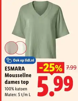 Lidl Mousseline dames top aanbieding