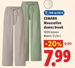 Lidl Esmara mousseline dames broek aanbieding