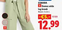 Lidl Esmara dames wide leg broek aanbieding