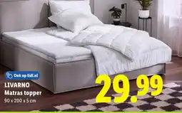 Lidl Livarno Matras topper aanbieding