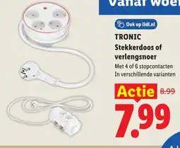Lidl Tronic Stekkerdoos of verlengsnoer aanbieding