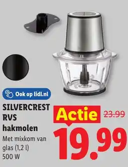 Lidl Silvercrest RVS hakmolen aanbieding