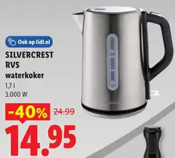 Lidl Silvercrest RVS waterkoker aanbieding