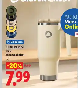 Lidl Silvercrest RVS thermosbeker aanbieding