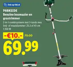 Lidl Parkside Benzine bosmaaier en grastrimmer aanbieding