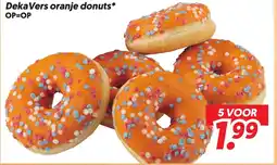 Dekamarkt Deka Vers oranje donuts aanbieding