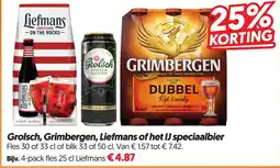 Dekamarkt Grolsch, Grimbergen, Liefmans of het IJ speciaalbier aanbieding