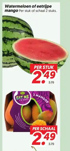 Dekamarkt Watermeloen of eetrijpe aanbieding