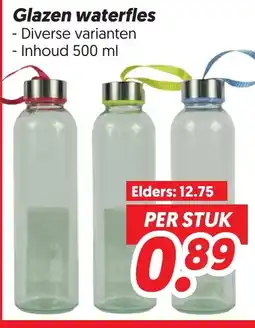 Dekamarkt Glazen waterfles aanbieding