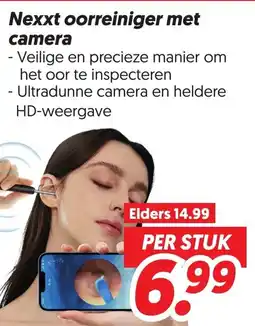 Dekamarkt Nexxt oorreiniger met camera aanbieding