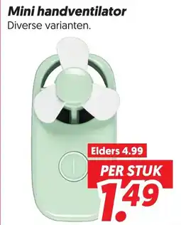 Dekamarkt Mini handventilator aanbieding