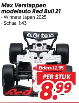 Dekamarkt Max Verstappen modelauto Red Bull 21 aanbieding