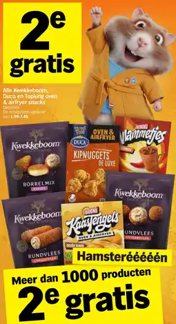 Albert Heijn Alle Kwekkeboom, Duca en Topking oven & airfryer snacks aanbieding