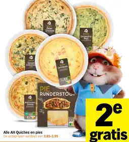 Albert Heijn Alle AH Quiches en pies aanbieding