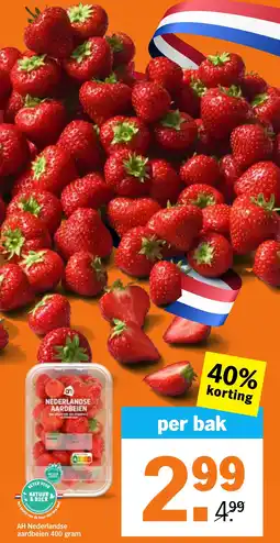 Albert Heijn AH Nederlandse aardbeien aanbieding