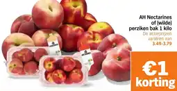 Albert Heijn AH Nectarines of perziken aanbieding