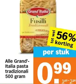 Albert Heijn Alle Grand'Italia pasta tradizionali aanbieding