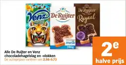 Albert Heijn Alle De Ruijter en Venz chocoladehagelslag en vlokken aanbieding