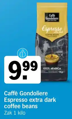 Albert Heijn Caffè Gondoliere Espresso extra dark coffee beans aanbieding