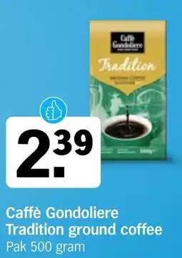 Albert Heijn Caffè Gondoliere Tradition ground coffee aanbieding