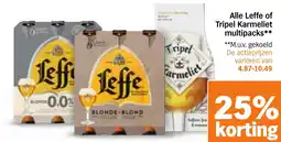 Albert Heijn Alle Leffe of Tripel Karmeliet multipacks aanbieding