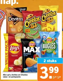 Albert Heijn Alle Lay's, Doritos en Cheetos value en partypacks aanbieding