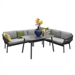 Van Cranenbroek Loungeset Lariana antraciet met kussens aanbieding