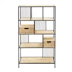 Van Cranenbroek Rek deco metaal zwart 90 x 26 x 150 cm aanbieding