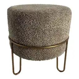 Van Cranenbroek Poef Fleurimont grijs 40 cm aanbieding