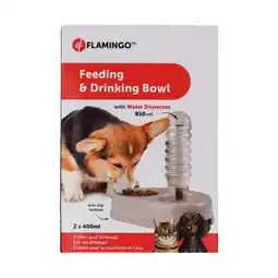 Van Cranenbroek Voerbak met waterfles 850ml Alun grijs aanbieding