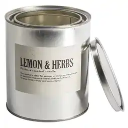 Van Cranenbroek Geurkaars blik lemon & herbs Ø10,5 cm aanbieding